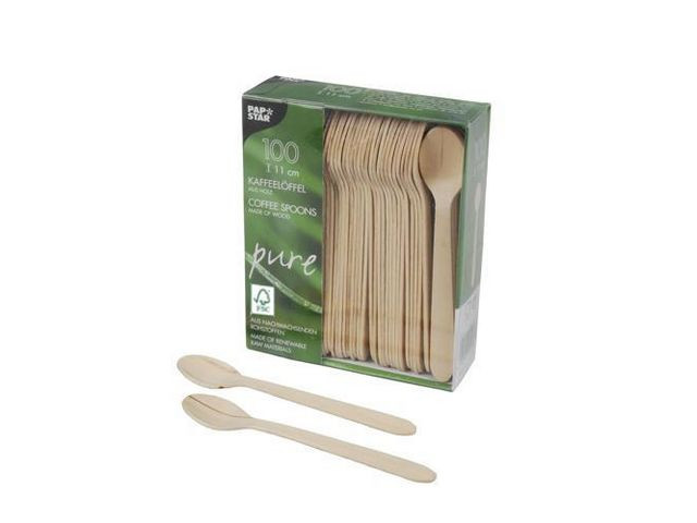 BildeBestick Kaffesked PURE FSC 11cm 100/fp