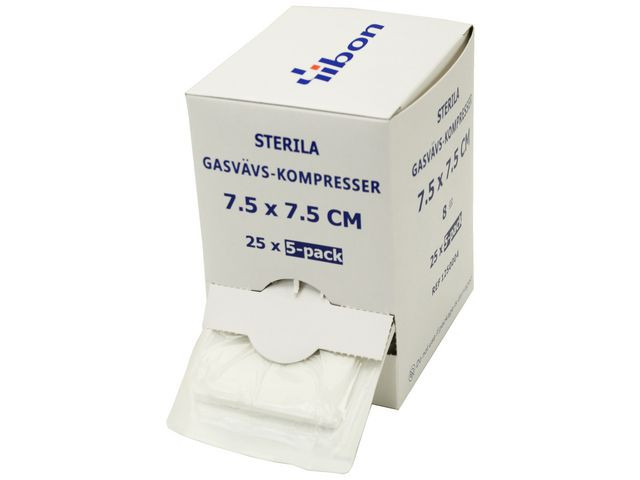 BildeKompress GV steril 5-p 7,5x7,5cm 125/fp