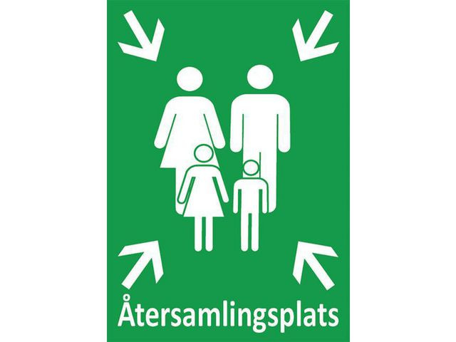 BildeSkylt Återsamlingsplats A3 Aluminium