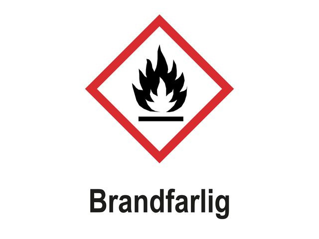 BildeSkylt Brandfarlig A5 Plast