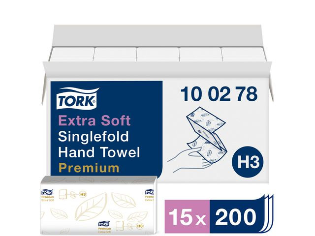 BildeHandduk TORK Pre H3 2-lag vit 3000/fp