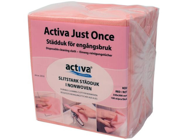 BildeStädduk JustOnce engångs röd 100/fp