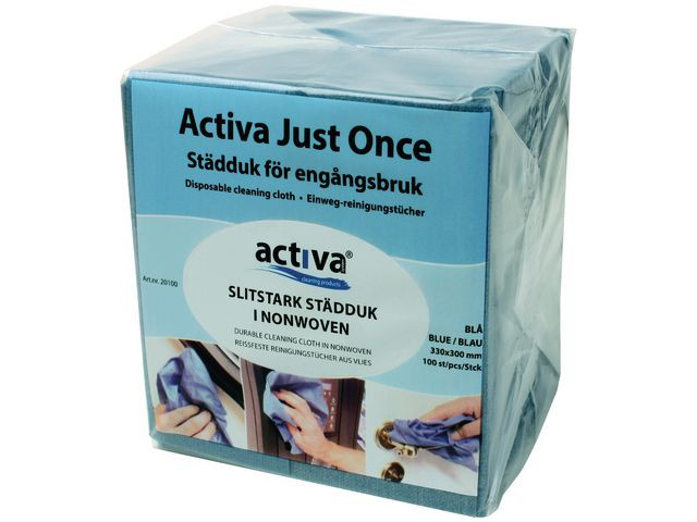 BildeStädduk JustOnce engångs blå 100/fp