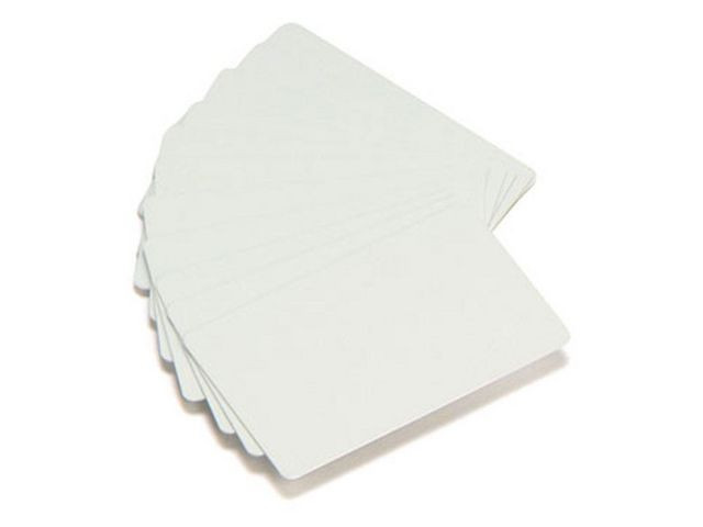 BildePlastkort ZEBRA PVC White Cards 500/fp