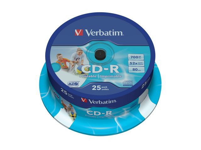 BildeCD-R VERBATIM Print Spindel 25/fp