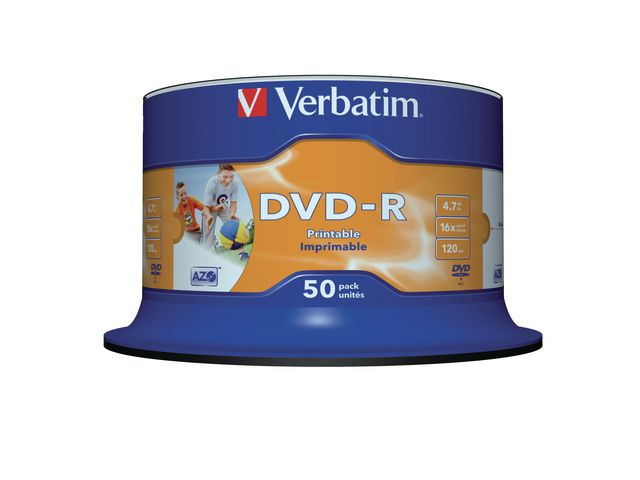 BildeDVD-R VERBATIM 4.7GB Printable 50/fp