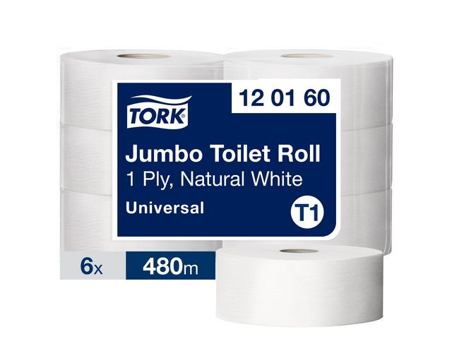 BildeToalettpapper TORK Uni T1 1-lag 480m