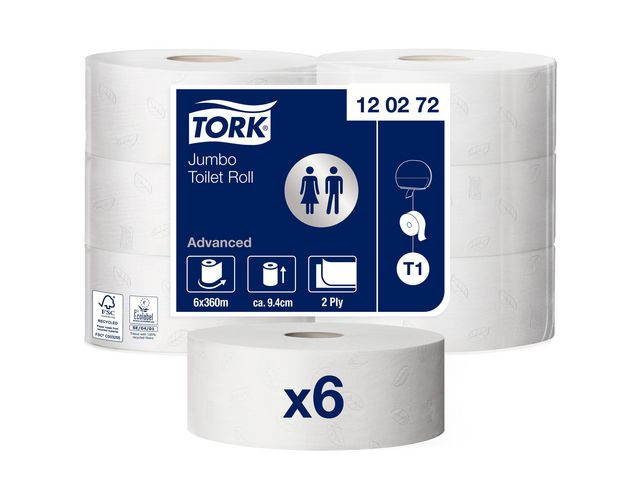 BildeToalettpapper TORK Adv T1 2-lag 360m