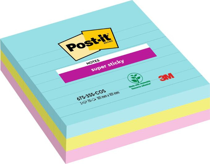 BildeNotes POST-IT SS linj 101x101 Cosmi 3/fp