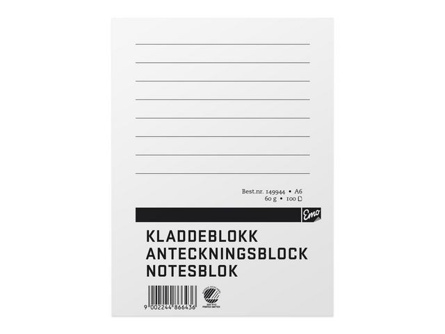 BildeAnteckningsblock A6 100 blad TF linjerat