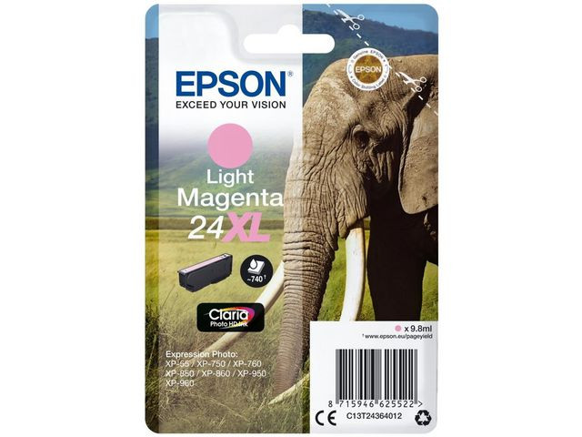 BildeEpson 24XL LM (lys magenta) blekkpatron 13,8 ml