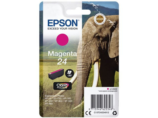 BildeEpson 24XL M (magenta) blekkpatron 13,8 ml