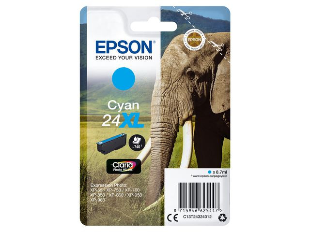 BildeEpson 24XL C (cyan) blekkpatron 13,8 ml