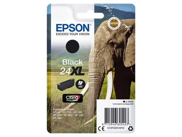BildeEpson 24XL BK (svart) blekkpatron 10 ml