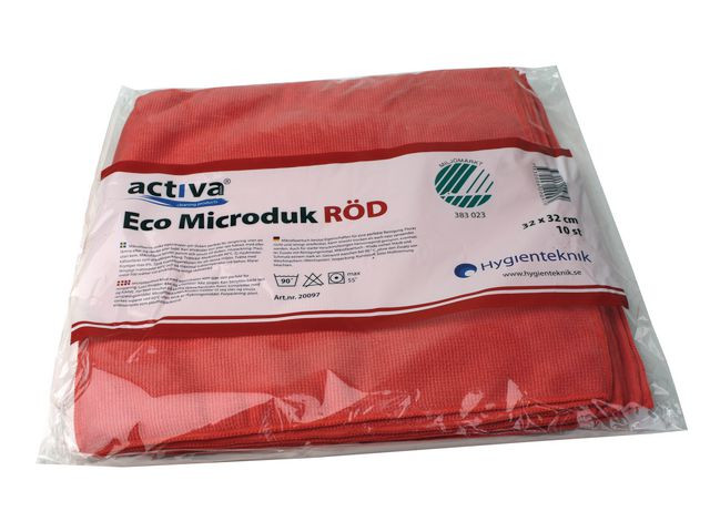 BildeMicrofiberduk ACTIVA ECO 32x32cm röd