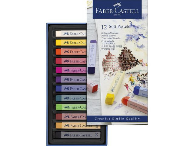 BildeTorrastellkrita Faber Castell mjuk 12