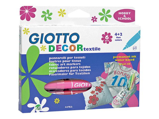 BildeTextilfärgpenna GIOTTO Decor 6/fp