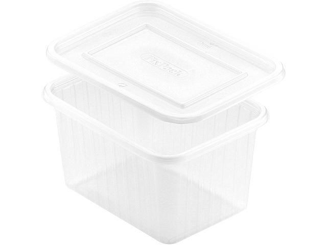 BildePlastform rektangulär 750ml m. lock50/fp