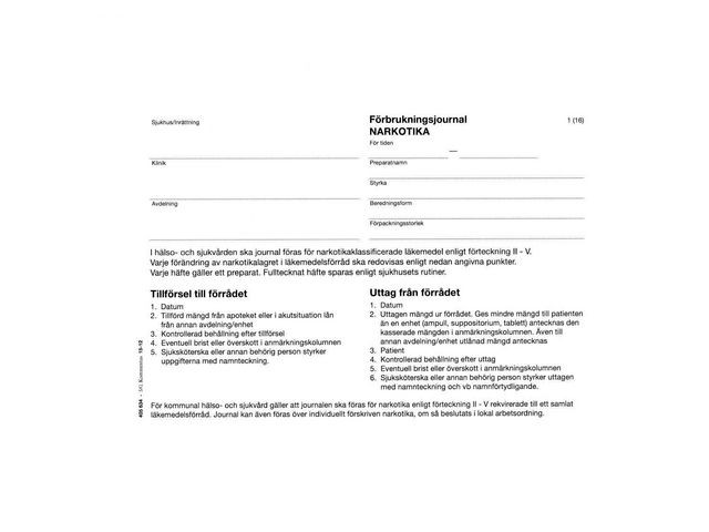 BildeHäfte Narkotikajournal A5