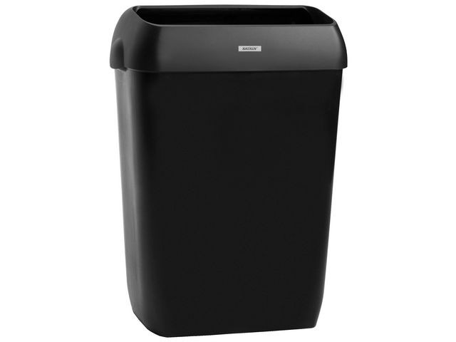 BildePapperskorg KATRIN 50L med lock svart