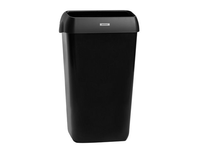 BildePapperskorg KATRIN 25L med lock svart