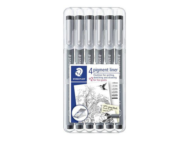 BildeTuschpenna STAEDTLER pigmentliner 6/fp