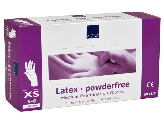 BildeLatexhandske puderfri XS 100/fp