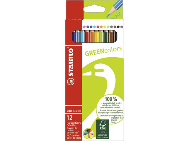 BildeFärgpenna STABILO green colors 12/fp