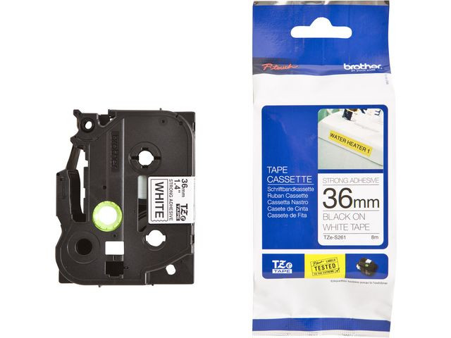 BildeTape BROTHER TZES261 36mm svart/vit