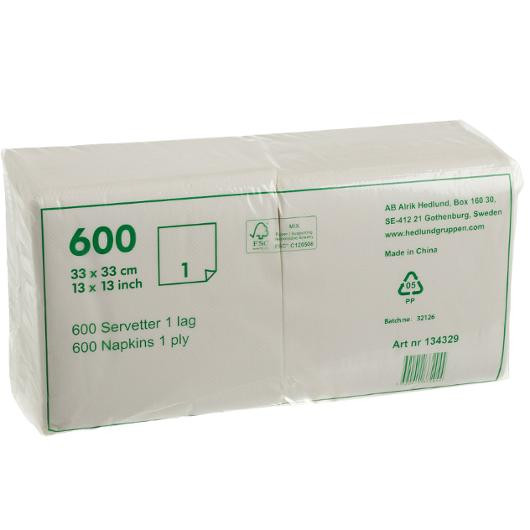 BildeServett 1-lags 33x33cm vit 600/fp