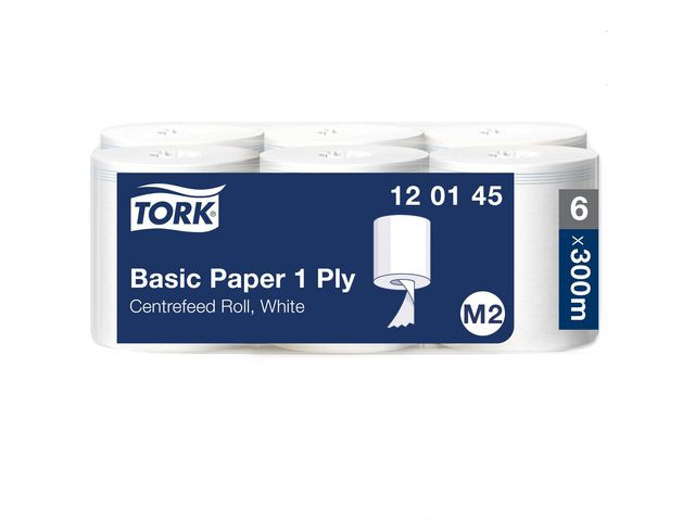 BildeTorkrulle TORK Uni M2 1-lag vit 300m