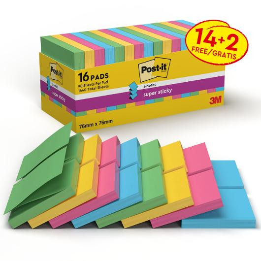 BildeNotes POST-IT SS Carniva 76x76mm 14+2/fp