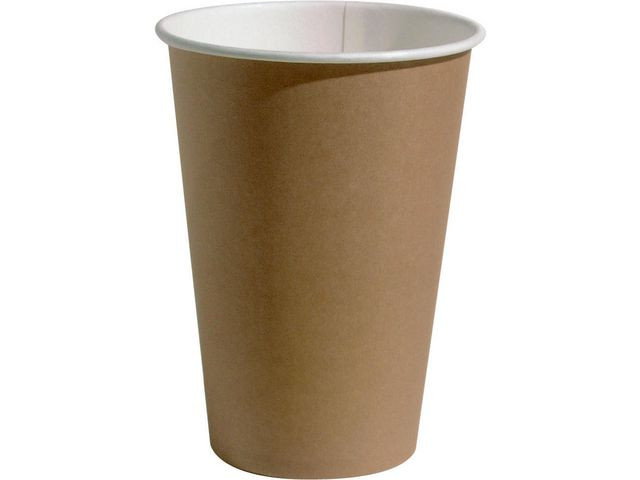BildePappersbägare 20cl brun/vit 100/fp