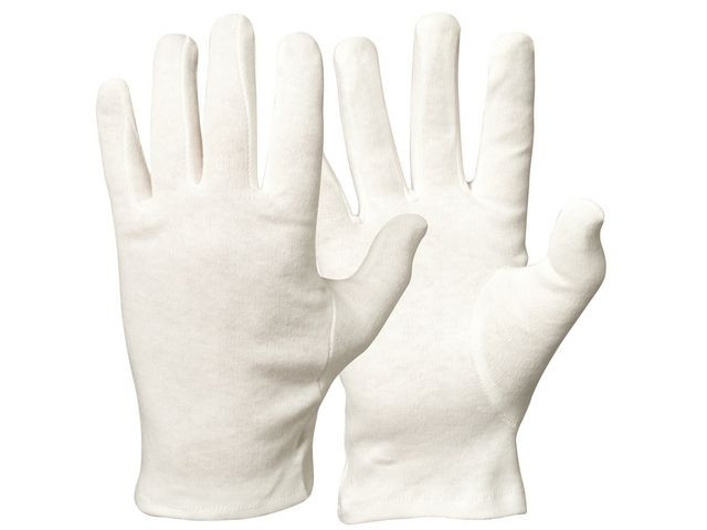 BildeTextilhandske 0450 vit 26cm S/M 12/fp
