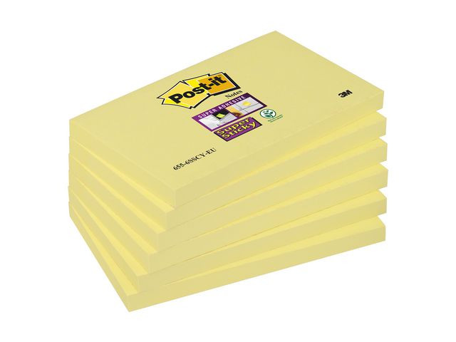 BildeNotes POST-IT SS 76x127mm gul 6/fp