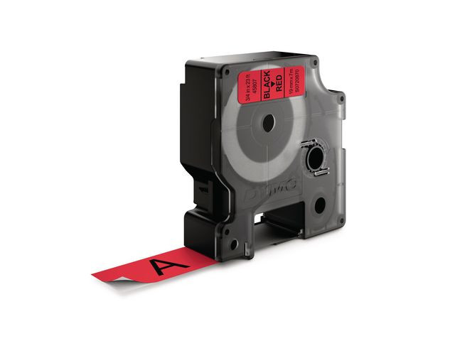 BildeTape DYMO D1 19mm svart på röd