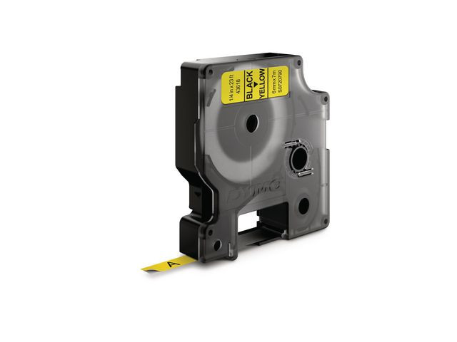 BildeTape DYMO D1 6mm svart på gul