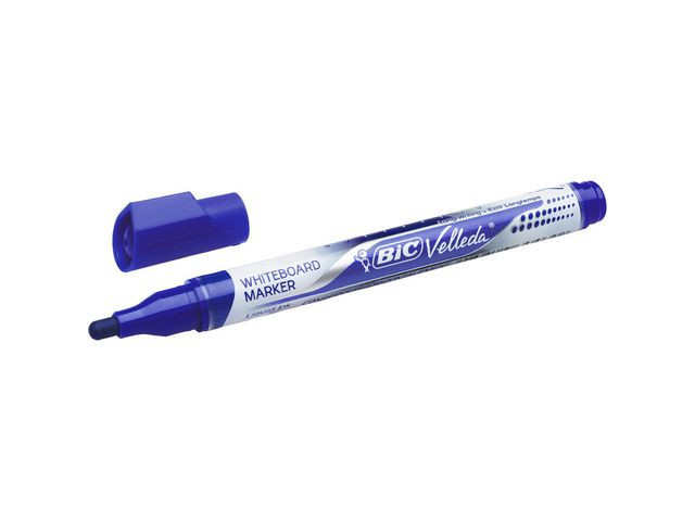 BildeWhiteboardpenna BIC Velleda liq B12 blå