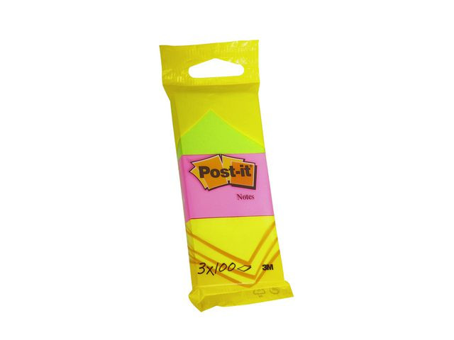 BildeNotes POST-IT 38x51mm neon 3/fp