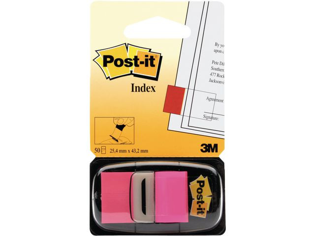 BildeIndex POST-IT 25,4x43,2mm cerise 50/fp