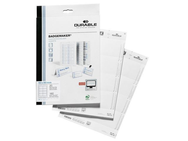 BildeEtiketter DURABLE namnskylt 90x60 20/fp