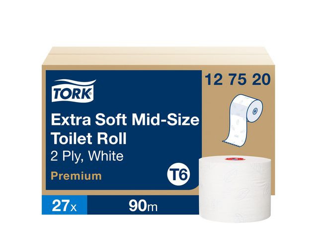 BildeToalettpapper TORK Pre T6 2-lag vit