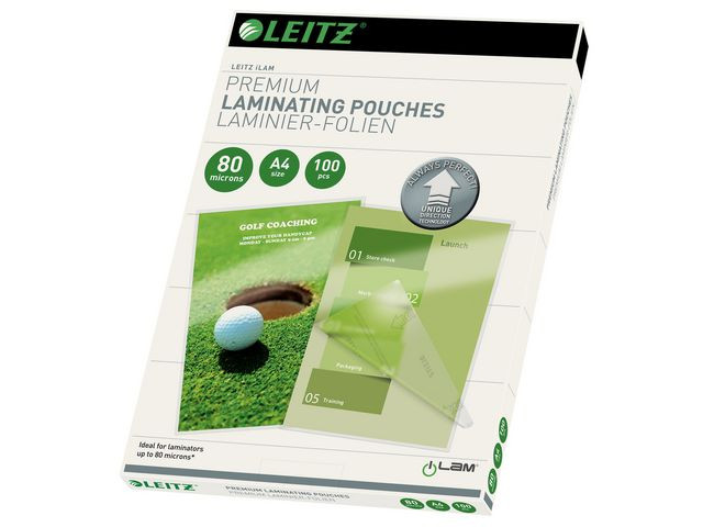 BildeLaminat LEITZ UDT A4 80mic klar 100/fp