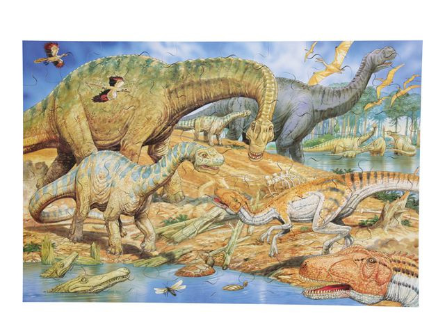 BildeGolvpussel dinosaurier 60x40cm
