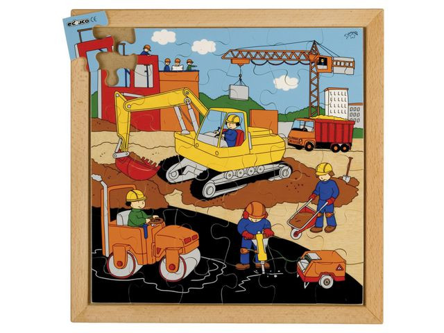 BildeRampussel vägbygge 34x34cm