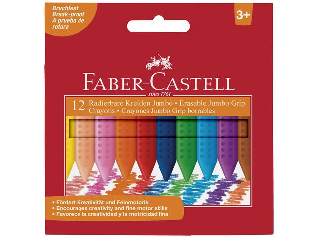 BildePlastkrita FABER CASTELL trekantig 12/fp