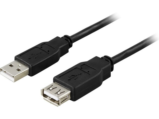 BildeKabel DELTACO USB 2.0 förlängning 3m sva