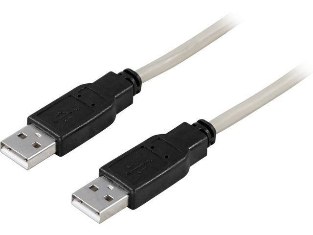 BildeKabel DELTACO USB 2.0 A-A 3m grå/svart