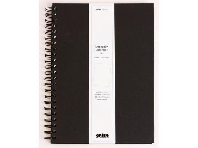 BildeAnt.bok GRIEG Design A4 100g olinj svart