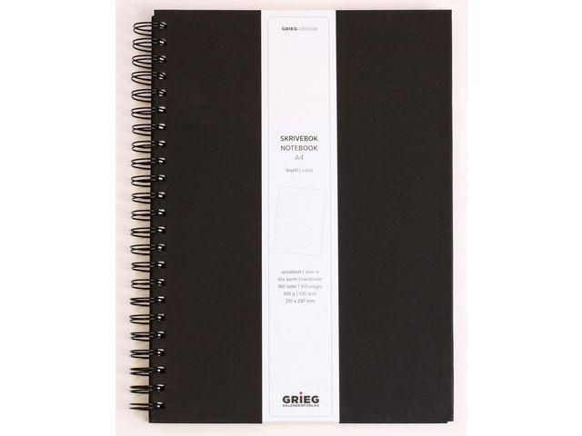 BildeAnt.bok GRIEG Design A4 100g linj svart